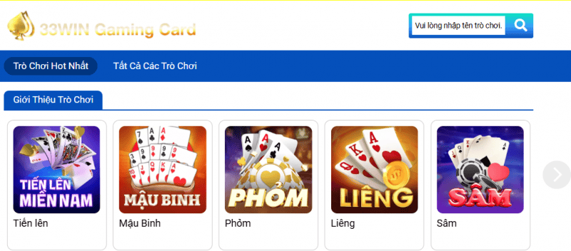 33Win Game bài 3D: Cổng game đổi thưởng uy tín số 1 2 Giới thiệu về sảnh 33Win Game bài 3D