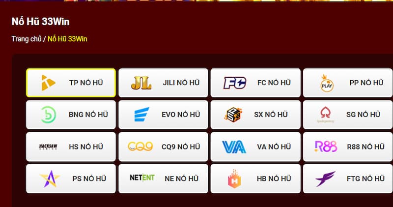 33Win Nổ hũ: Khám phá kho trò chơi được yêu thích nhất 2 Giới thiệu về sảnh chơi game Nổ hũ