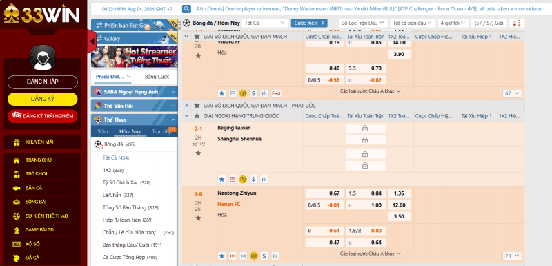33Win Thể thao: Điểm dừng chân lý tưởng cho cược thủ 3 Những điểm thú vị chỉ có ở Thể thao 33Win